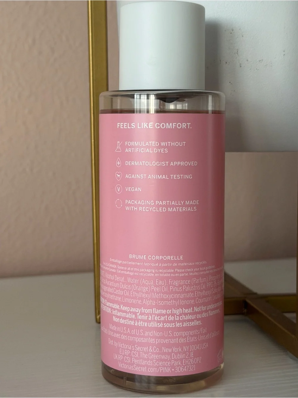 PINK Warm & Cozy Body Mist Scented Spray 8.4 oz – Soft Vanilla & Toasted Coconut